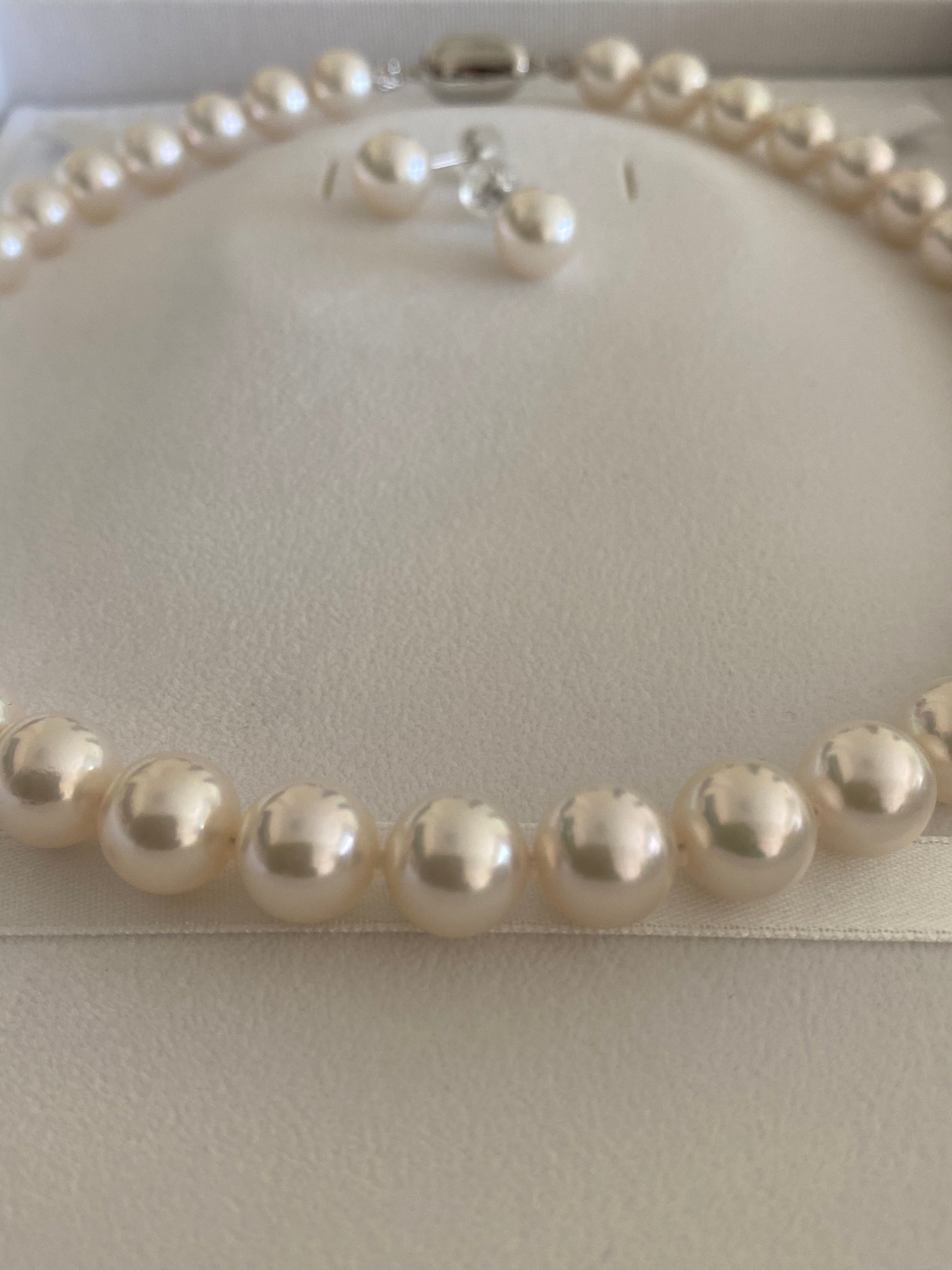 鑑別書付きアコヤ真珠ネックレスセット  8.0〜8.5ミリ 高品質パール 日本産